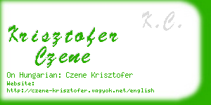 krisztofer czene business card